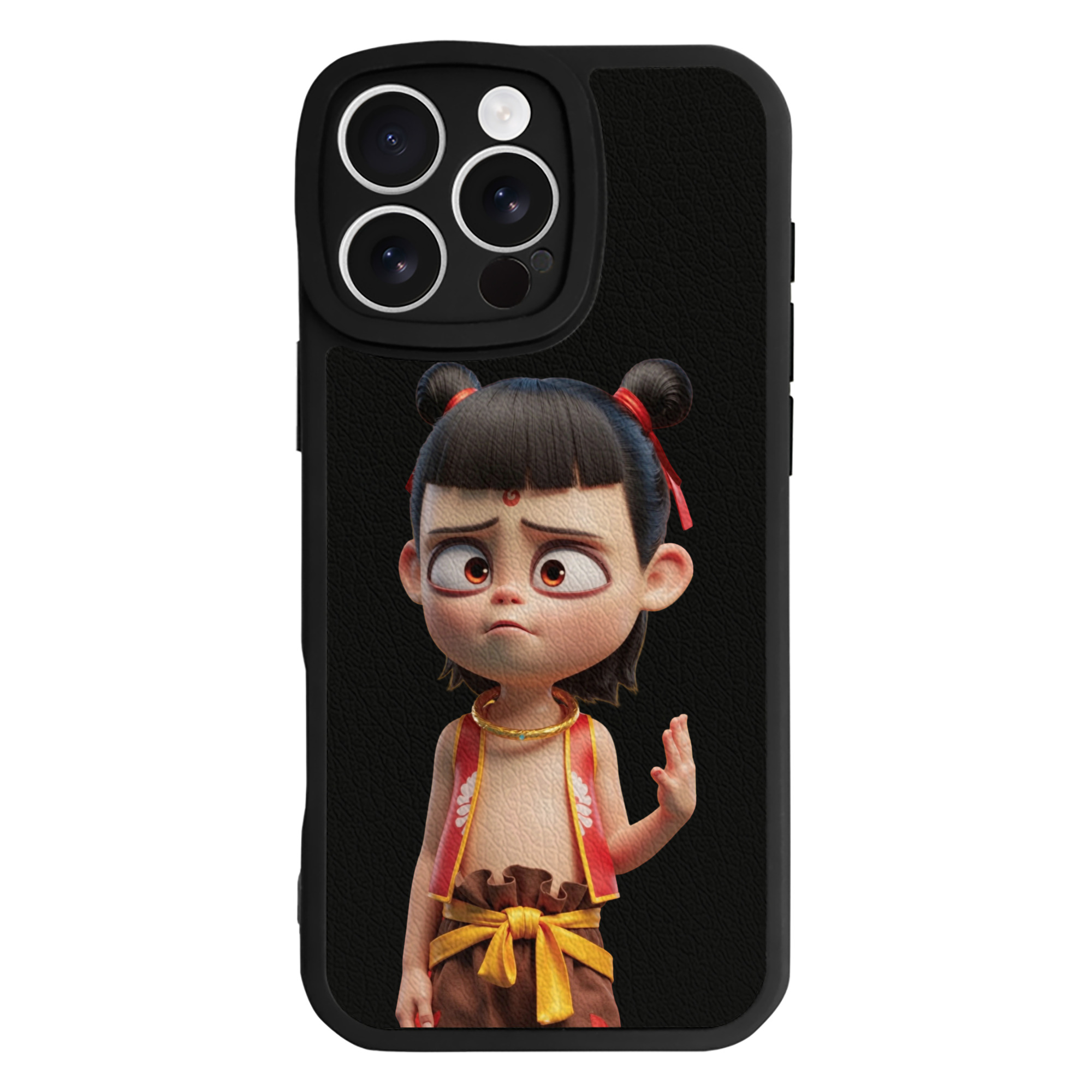 （画像用） Ne Zha 2 ナタ 魔童の大暴れ 【iPhone 16シリーズ対応】シリコンスマホケース（レザー調） 材質：シリコン